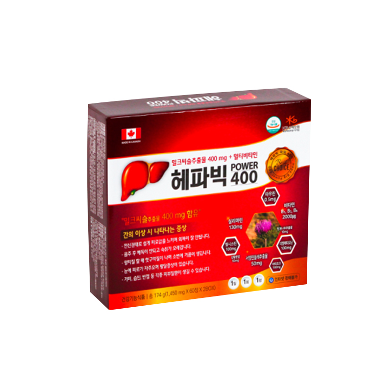 헤파빅파워400 120정(4개월분/밀크시슬, 간 피로회복 영양제)